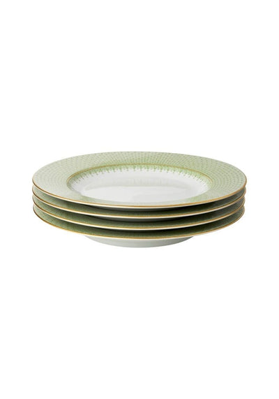 Green Apple Lace Dinner Plates - Set of 4 - Casa by Josephine Jenno