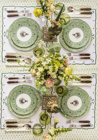 Green Blossom Rectangular Placemats - Set of 4 - Casa by Josephine Jenno