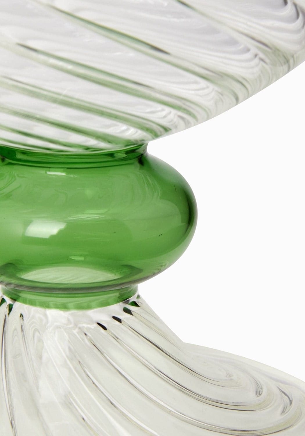 Green Globe Murano Vase Cleo Wave - Casa by Josephine Jenno