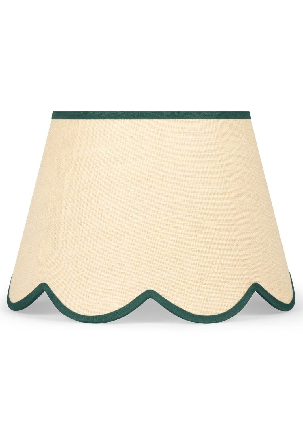 Green Petal Rafia Scallop Lampshade - Casa by Josephine Jenno