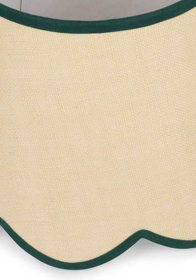 Green Petal Rafia Scallop Lampshade - Casa by Josephine Jenno