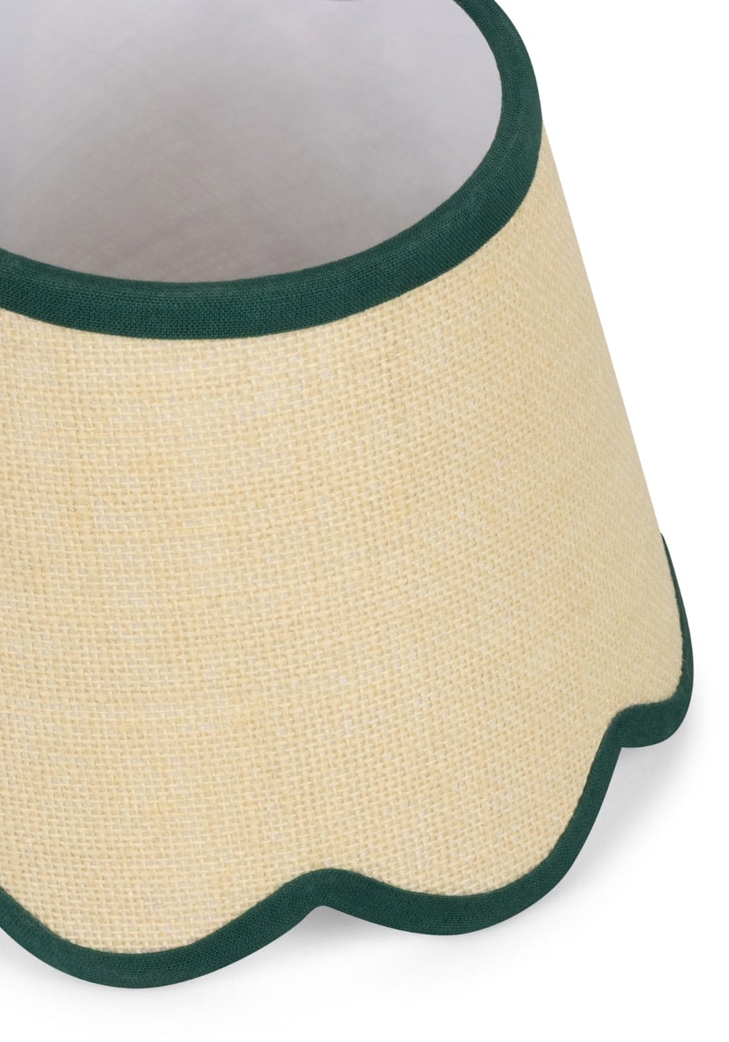 Green Petal Rafia Scallop Lampshade - Casa by Josephine Jenno