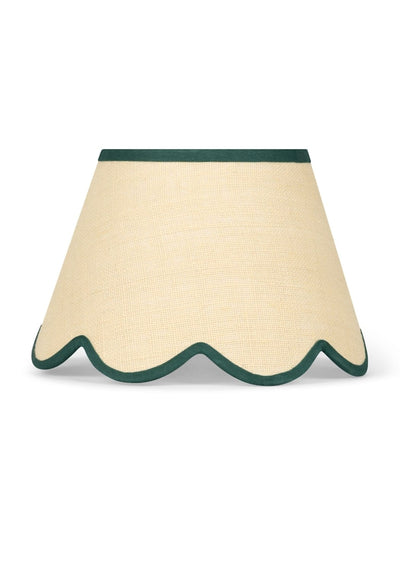 Green Petal Rafia Scallop Lampshade - Casa by Josephine Jenno