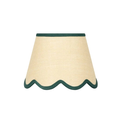 Green Petal Rafia Scallop Lampshade - Casa by Josephine Jenno