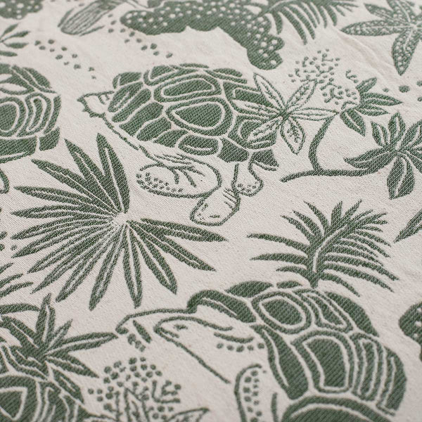Green Tortoise Woven Cushion Cover