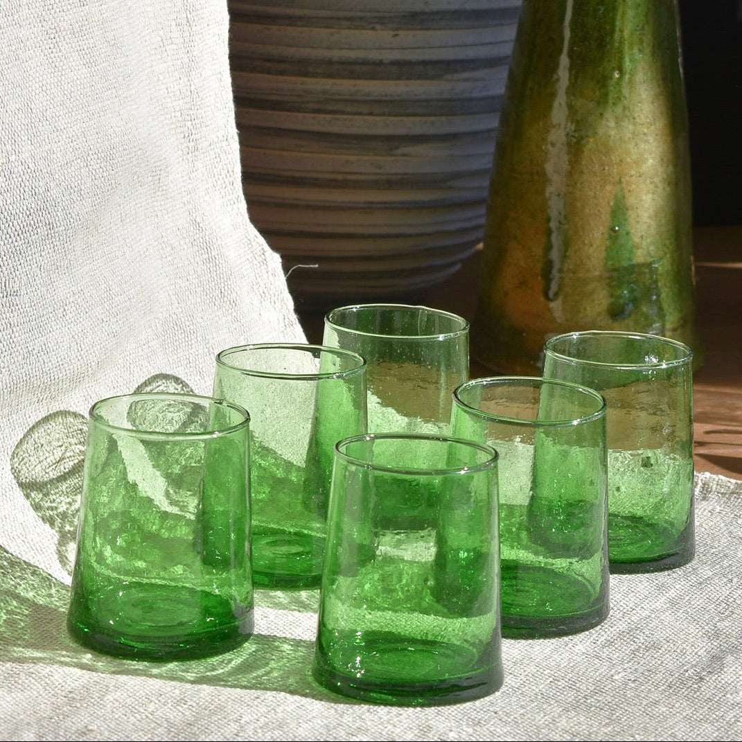 Recycled Moroccan Green Tumbler/Highball Glass