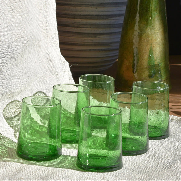 Recycled Moroccan Green Tumbler/Highball Glass