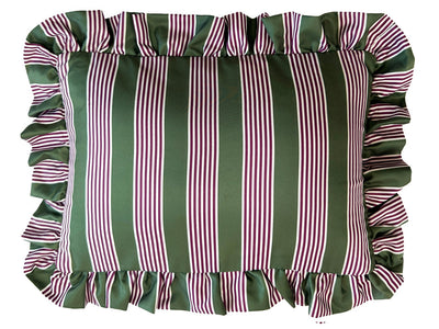 Pink and green bath pillow with washable cover – elegant bathroom comfort