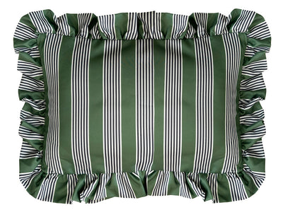 Charcoal grey and green bath pillow with washable cover – elegant bathroom comfort