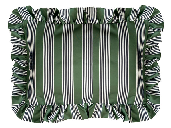 Charcoal grey and green bath pillow with washable cover – elegant bathroom comfort