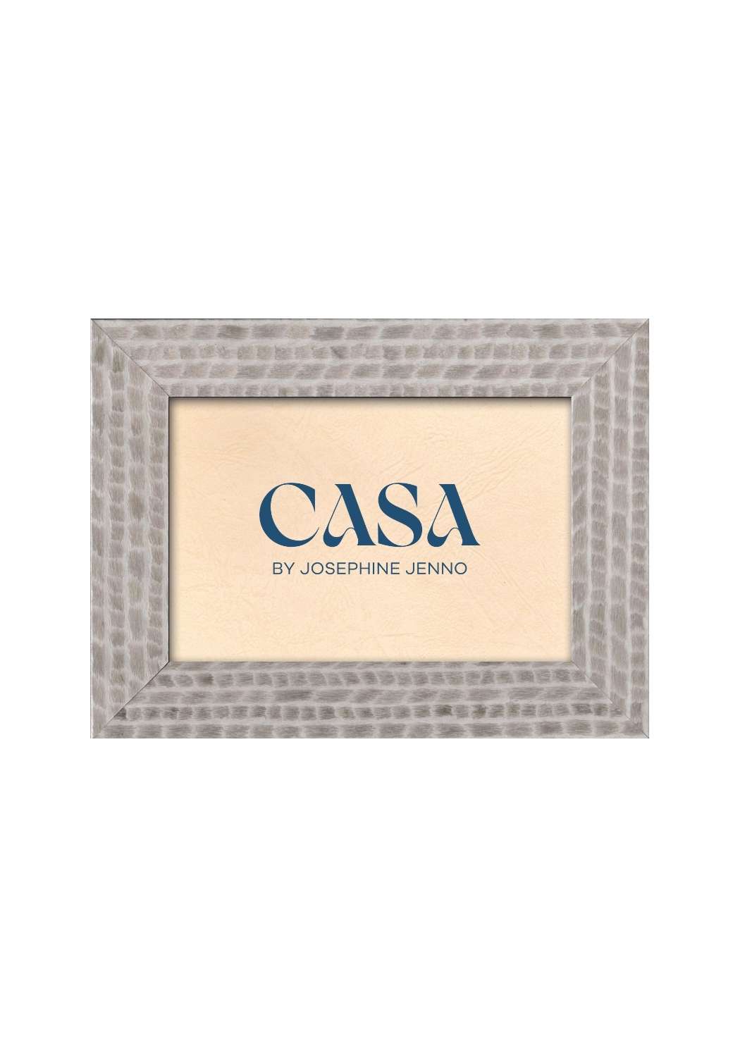 Grey Patterned Photo Frame 6x4" - Casa by Josephine Jenno