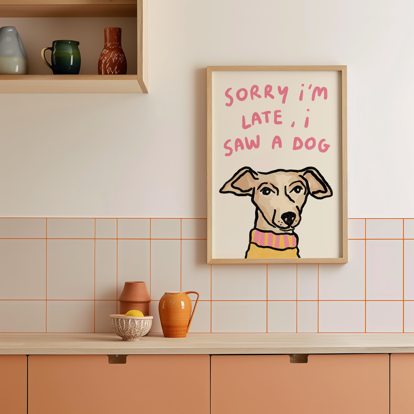 Sorry I'm Late - I Saw A Dog Print