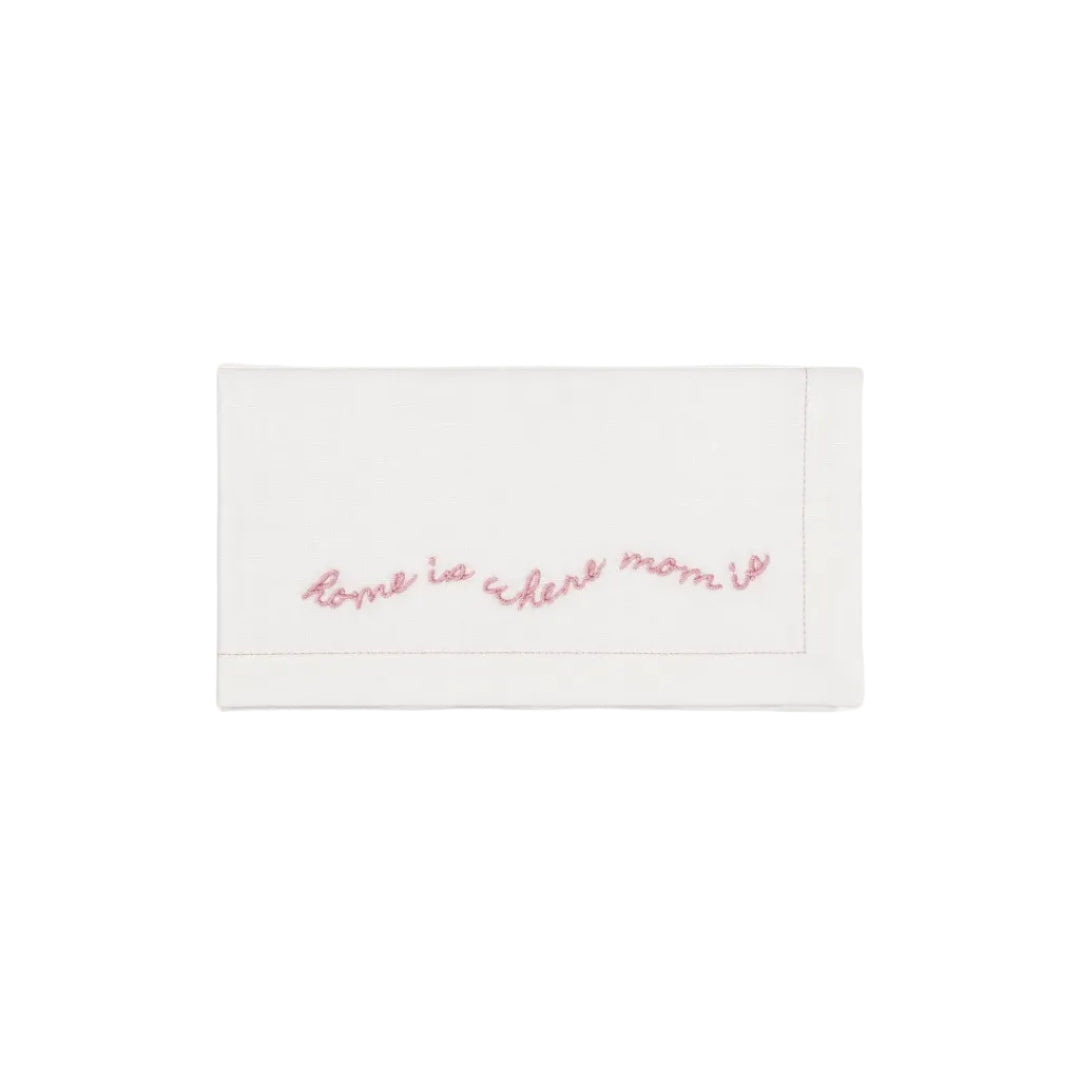 Pink Embroidered Napkins, Mother’s Day Edition (Pack of 2)