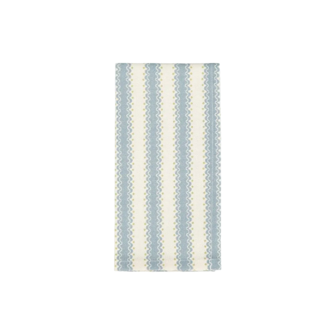 Atlântica Light Blue Printed Napkin in 100% Cotton