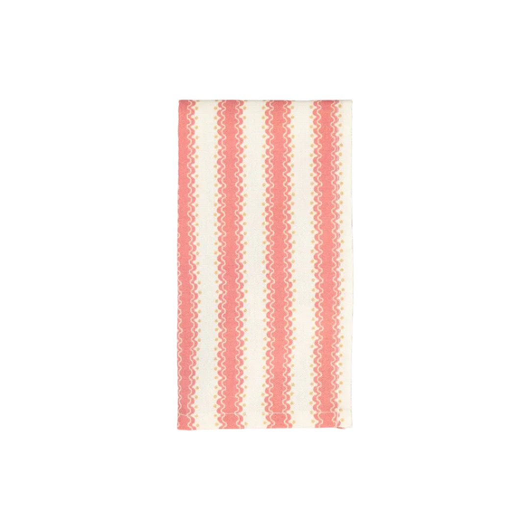 Atlântica Red Printed Napkin in 100% Cotton
