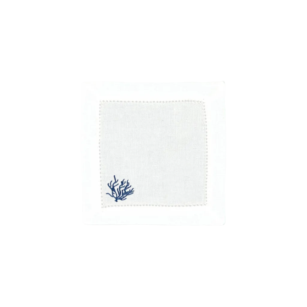 Blue Coral Cocktail Napkin