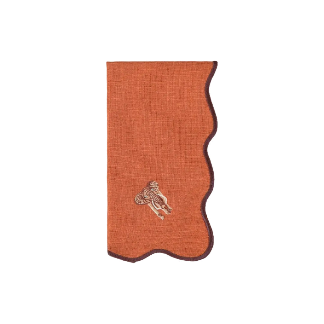 Selva Terracotta Napkin, Elephant
