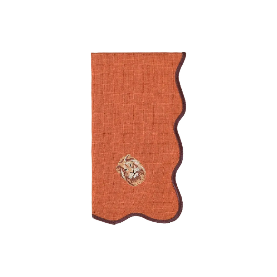 Selva Terracotta Napkin, Lion