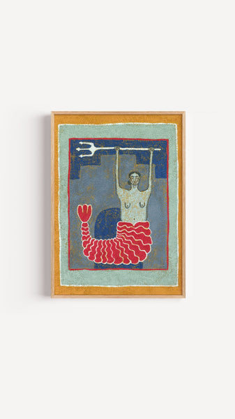 Guardian of the Sea I - Mermaid Wall Art Print