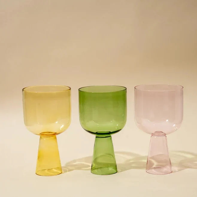 Aria Green Glass Dessert Bowls 3x5.75 Inches 9.45oz Set of 4 - Casa Amarosa