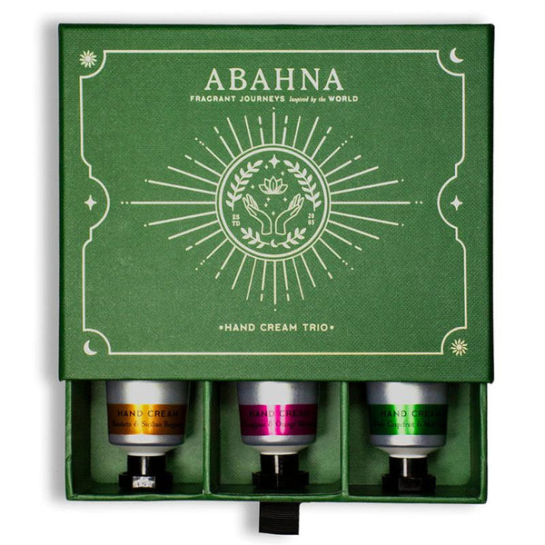 Abahna luxury hand cream trio gift set – nourishing creams with botanical extracts