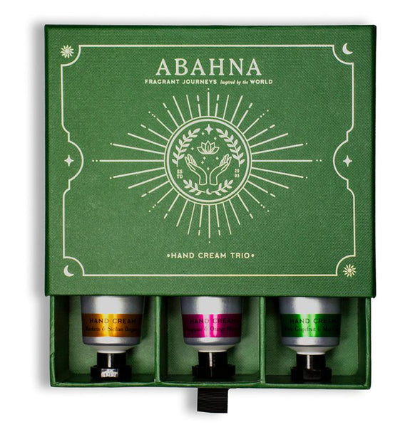 Abahna luxury hand cream trio gift set – nourishing creams with botanical extracts