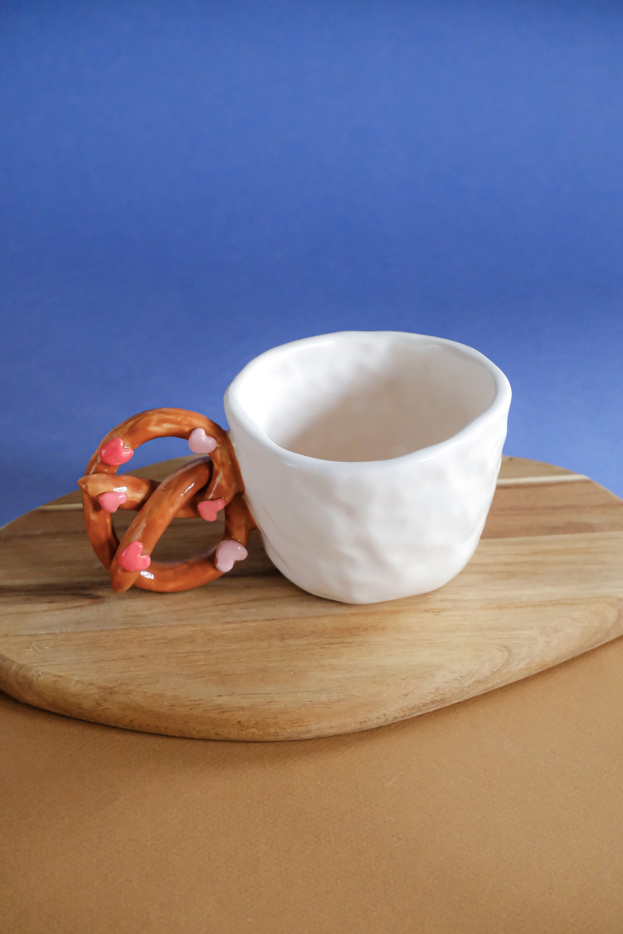 Handmade Ceramic Love Pretzel Mug