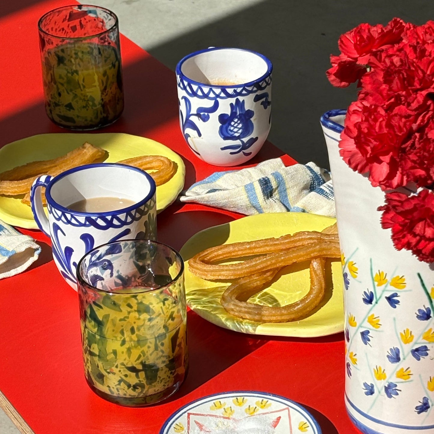  handmade pottery coffee mugs, spanish ceramics, hand-thrown mug, handmade ceramic coffee mugs, spanish tableware, unique handmade mugs, ceramic drinkware, large handmade mug, artisan ceramic mug - lifestyle