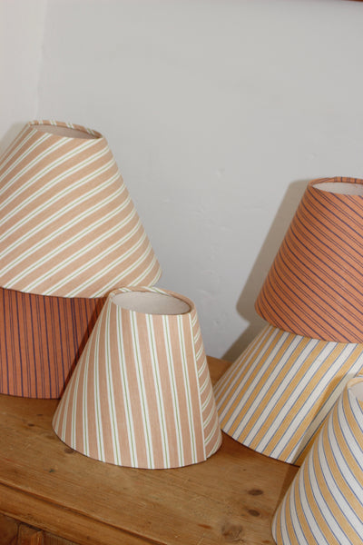 Handmade Sienna Peach Pink Table Small Cone Lampshade