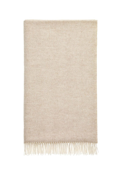 Harriet's Oatmeal British Wool Throw - Casa by Josephine Jenno