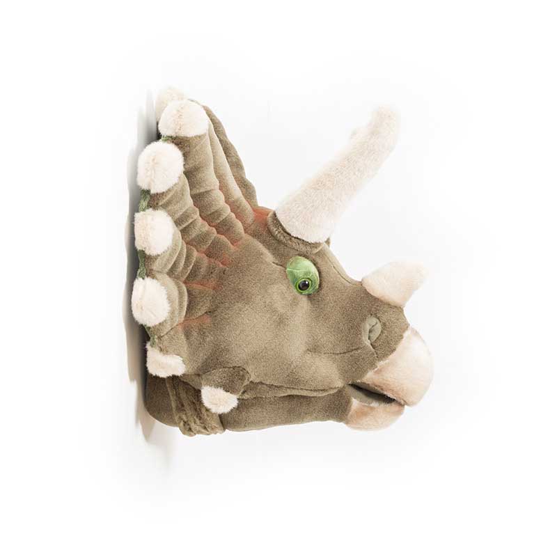 Adam the Triceratops Wall Mounted Plush Head