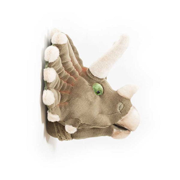 Adam the Triceratops Wall Mounted Plush Head