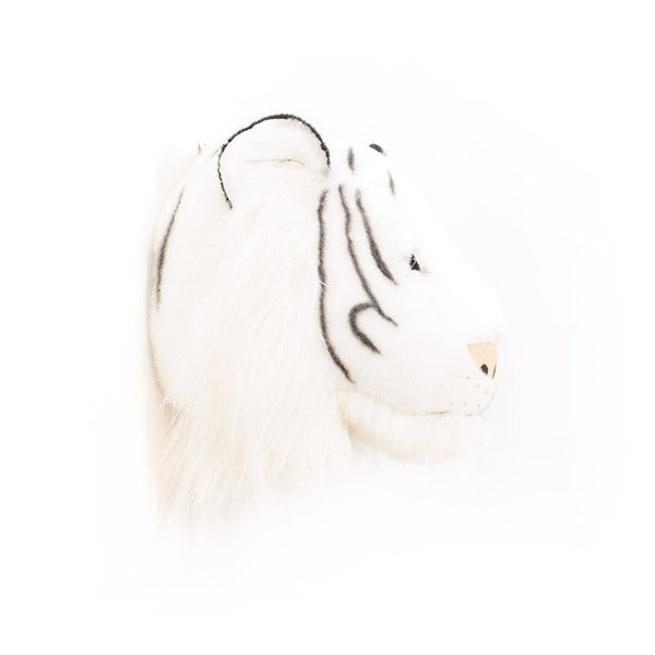 Albert the White Tiger Wall Mounted Plush Head
