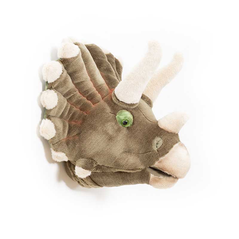 Adam the Triceratops Wall Mounted Plush Head