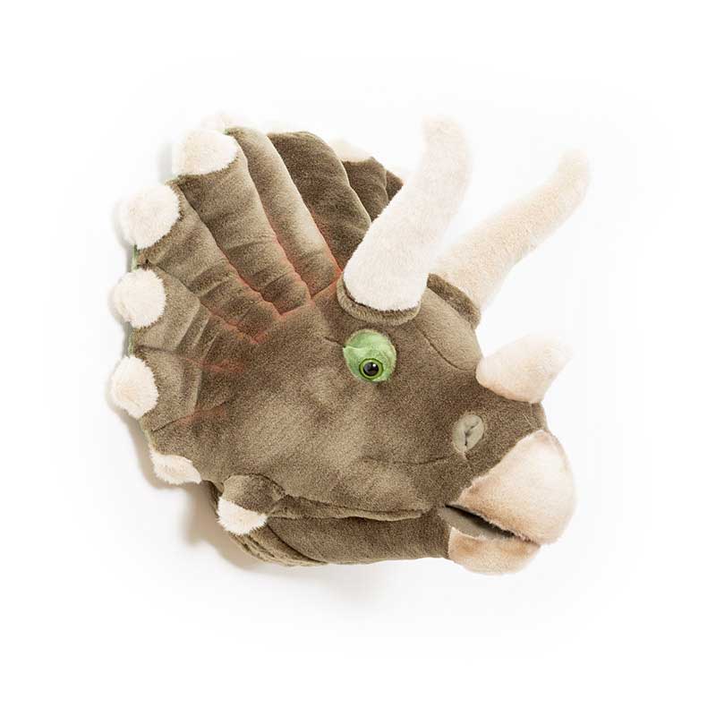 Adam the Triceratops Wall Mounted Plush Head