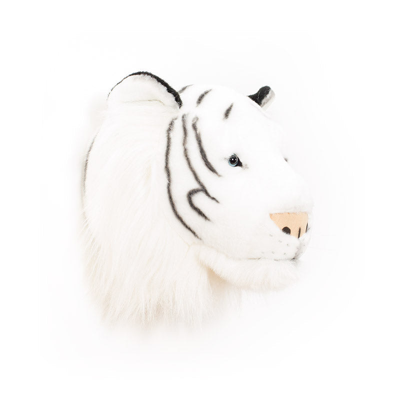 Albert the White Tiger Wall Mounted Plush Head