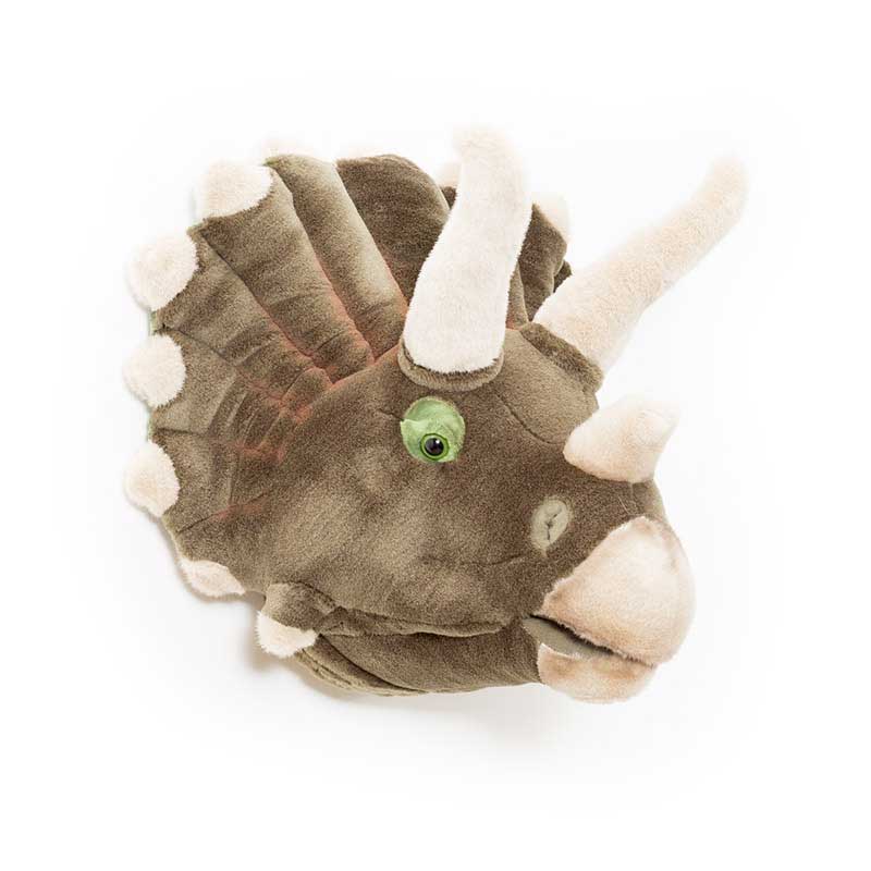 Adam the Triceratops Wall Mounted Plush Head