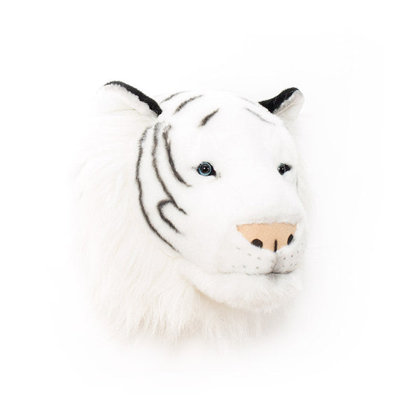 Albert the White Tiger Wall Mounted Plush Head
