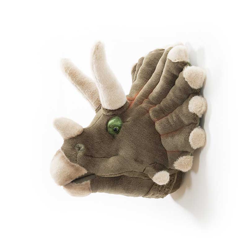 Adam the Triceratops Wall Mounted Plush Head