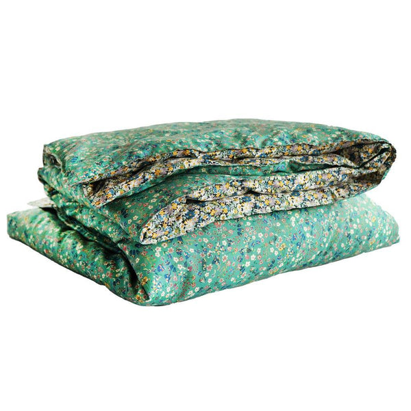 Reversible Heirloom Quilt made with Liberty Fabric DONNA LEIGH GREEN & LIBBY - Coco & Wolf