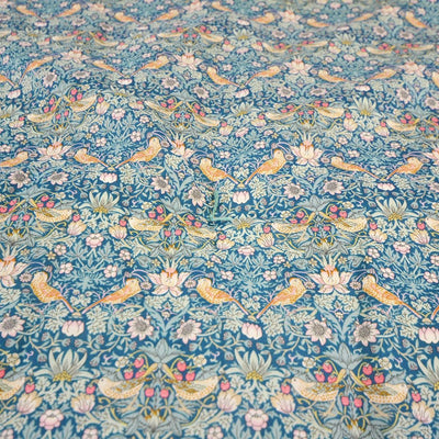 Reversible Heirloom Quilt made with Liberty Fabric STRAWBERRY THIEF & CAPEL MUSTARD - Coco & Wolf