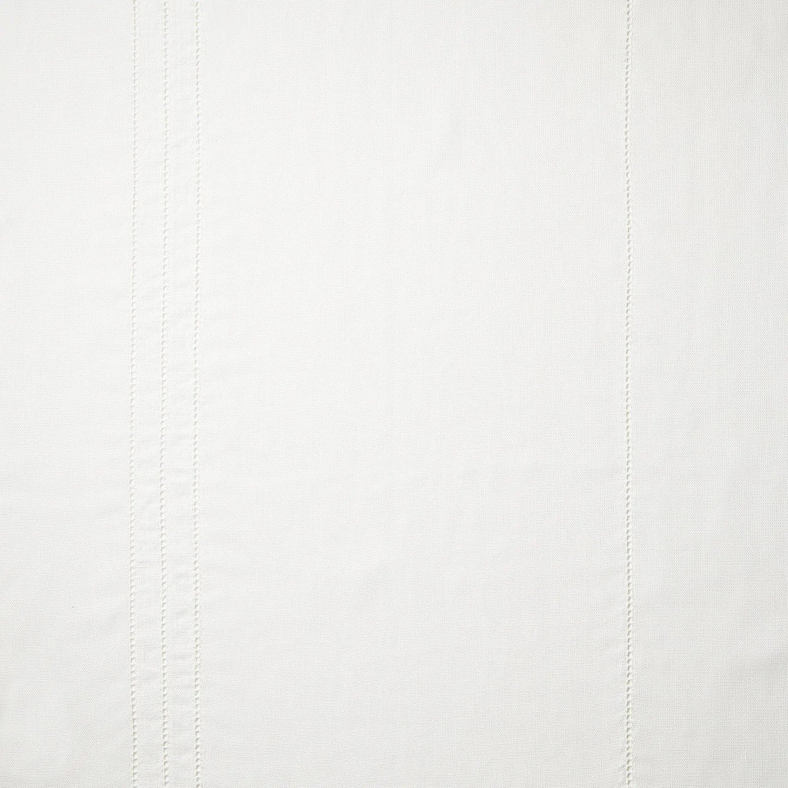 Drawn Thread Curtains - Hemstitch Rows - Ivory White