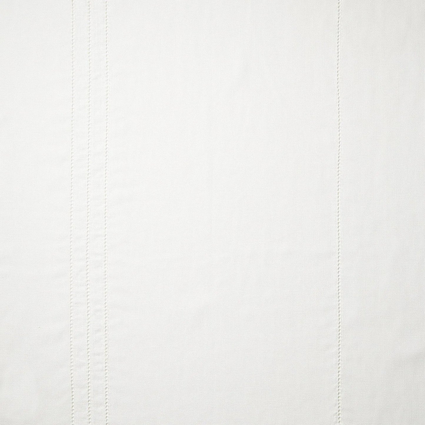 Drawn Thread Curtains - Hemstitch Rows - Ivory White