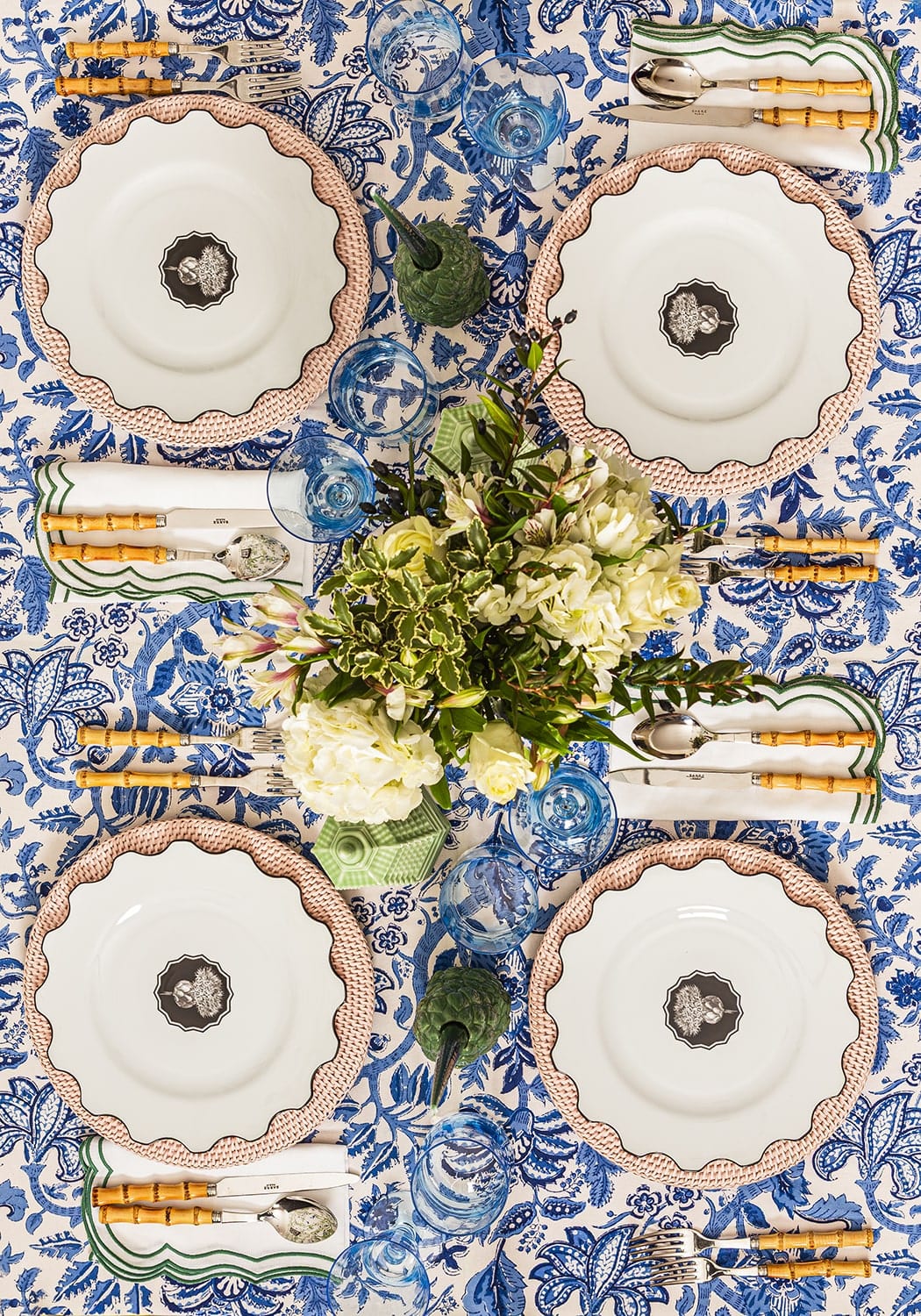 Herbariae by Christian Lacroix Scalloped Dinner Plate - Set of 4 - Casa by Josephine Jenno