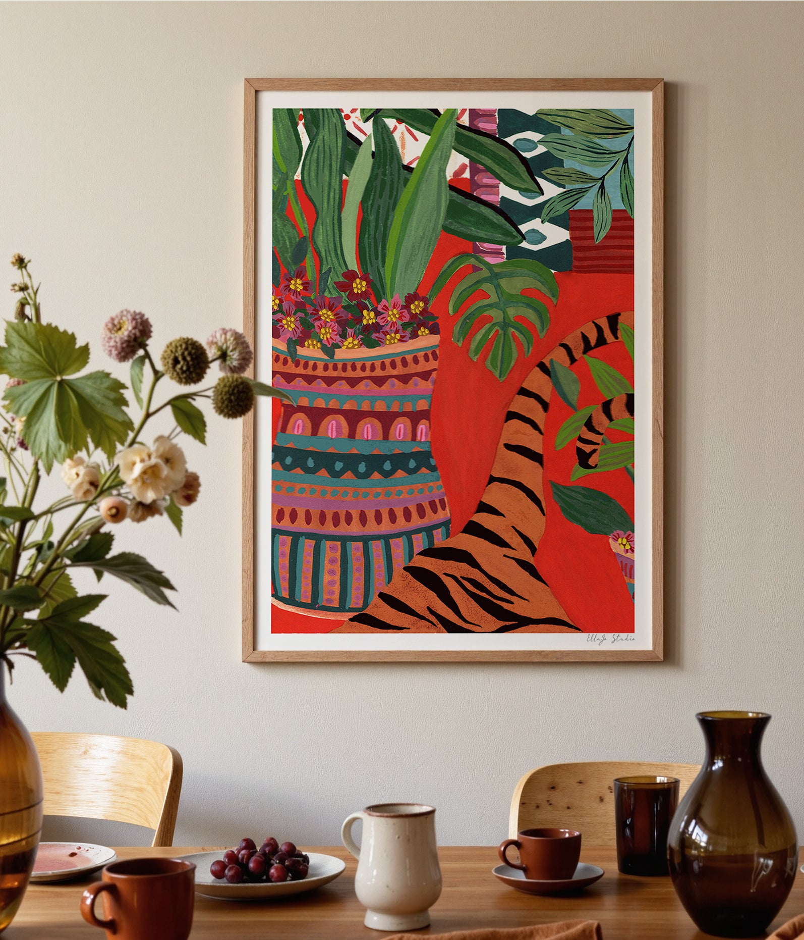 Hiding Tiger Limited Edition Art Print