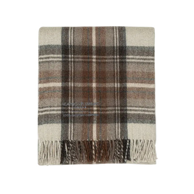 Highland Dreams - Recycled Wool Blanket - Stewart Natural Dress Tartan - Heating & Plumbing London - Throw