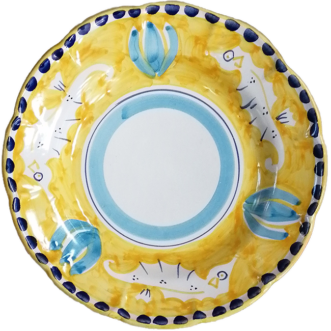 Amalfi Plate 20cm Yellow Seahorse