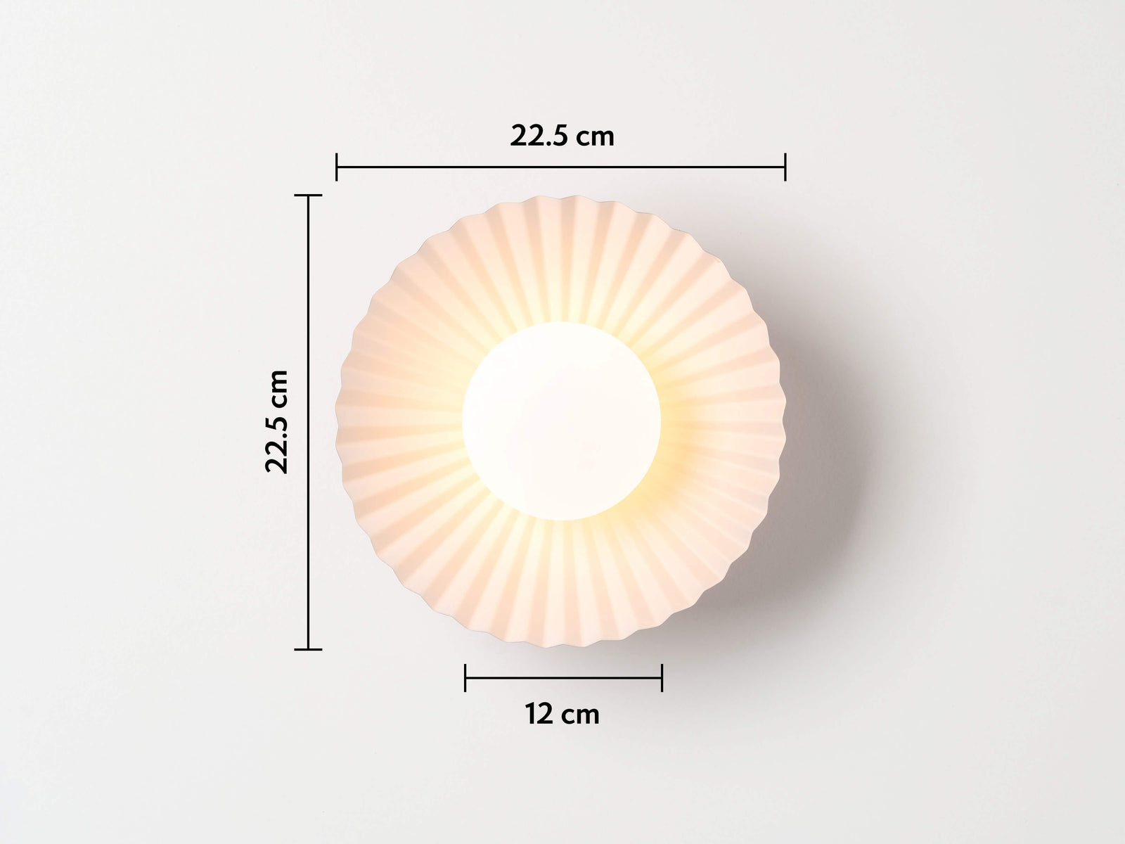 The Pleat wall and flush ceiling light - Houseof x Emma Gurner