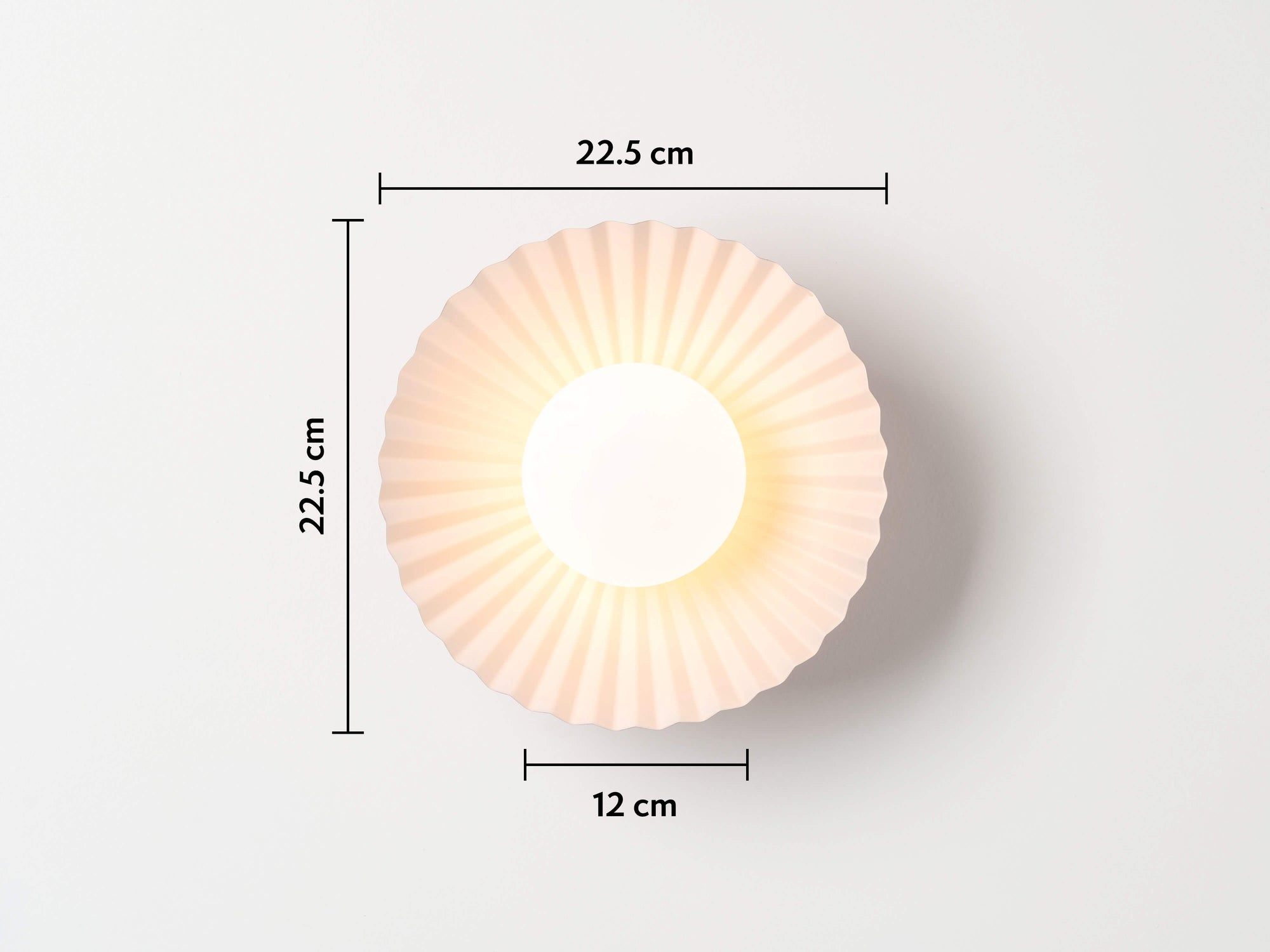 The Pleat wall and flush ceiling light - Houseof x Emma Gurner