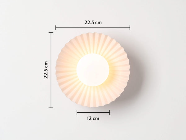 The Pleat wall and flush ceiling light - Houseof x Emma Gurner